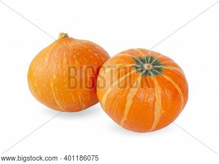 Pumpkin Red Hokkaido Isolated On White Background