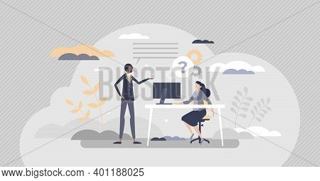 Internship Work Experience For Job Practice Training Tiny Person Concept