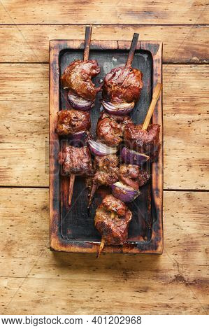 Grilled Beef Liver Kebabs