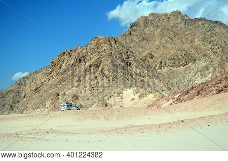 Toyota jeep popular for desert safari. Sharm El Sheikh, Egypt on November 8, 2020