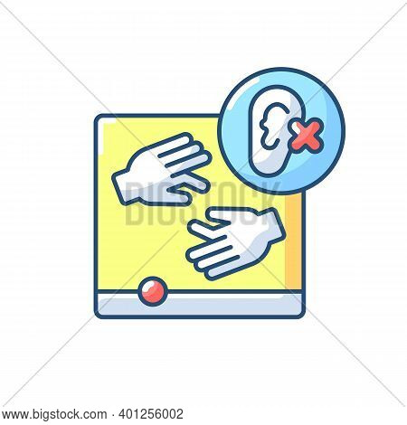 Accessibility Rgb Color Icon. Website Optimization Guidelines For Disabled People. Online Site Devel