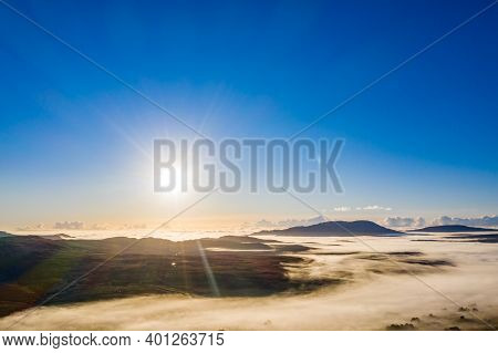 Donegal Covered With Fog From Crove Upper To Teelin - Ireland
