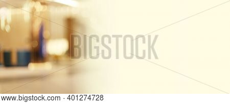 Soft focus brur abstract blinking illumination interior horizontal long background.