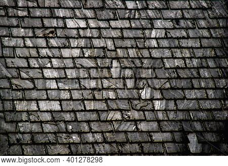 Slate Roof In A House In Spain