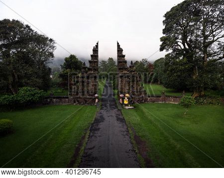 Famous Traditional Balinese Gate To Heaven At Handara Bedugul Bali In Indonesia South East Asia