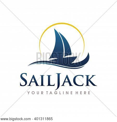 Ship Logo. Cruise And Yacht Logo Desain Vector