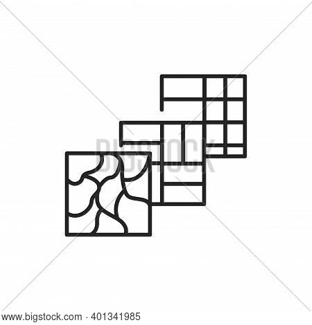 Paving Slabs Color Line Icon. Pictogram For Web Page, Mobile App, Promo.
