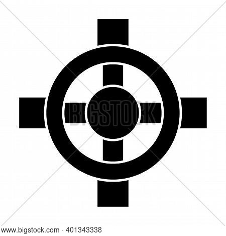 Celtic Cross Icon On White Background. Vector Illustration.