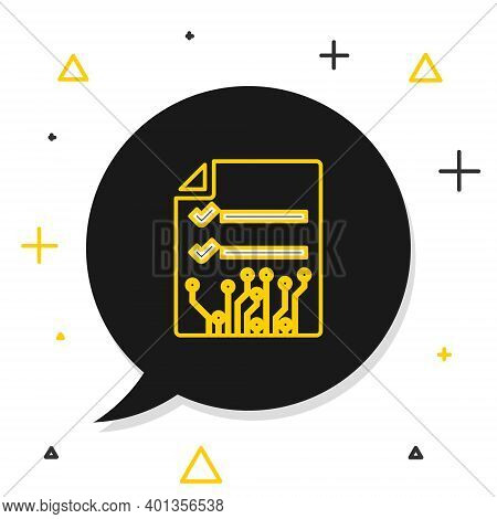 Line Smart Contract Icon Isolated On White Background. Blockchain Technology, Cryptocurrency Mining,