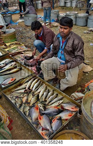 Chariduar. Eastern India. January 31, 2016. The Roadside Food Market Sells A Huge Variety Of Vegetab