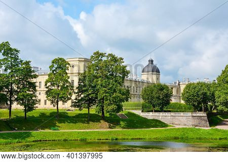 Gatchina, Russia-july 29, 2015: Great Gatchina Palace Among The Palace Park, Gatchina, Russia