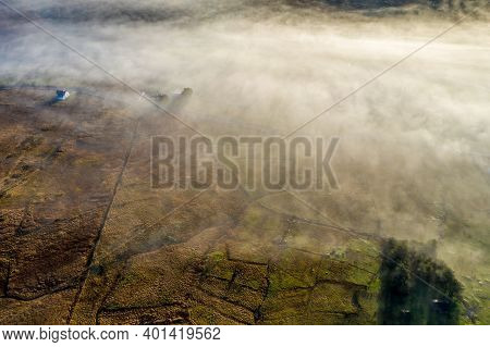 Donegal Covered With Fog From Crove Upper To Teelin - Ireland