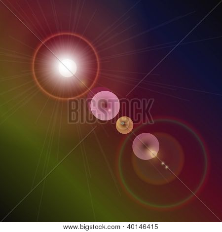 Light Flare Special Effect. Vector Illustration