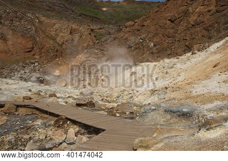 Seltun Geothermal Area In Krysuvik, Reykjanes Peninsula, Iceland