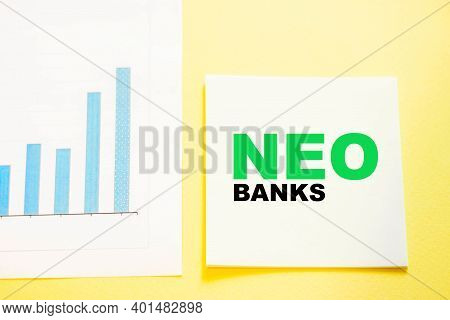 The Text Neobanks On Square Paper With A Diagram Denoting The Banks That Provide Most Of The Service