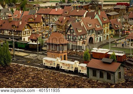 Stuttgart; Germany; 09 December 2016. Miniature Railway On The Traditional Christmas Market In Stutt
