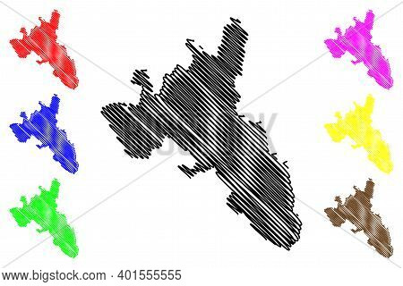 Nakuru County (republic Of Kenya, Rift Valley Province) Map Vector Illustration, Scribble Sketch Nak