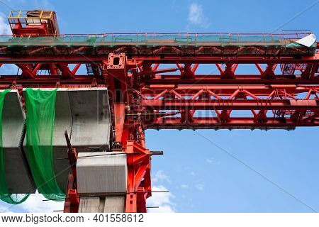 Construction Site Of Sky Train Bangsue-rangsit