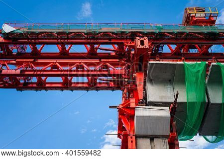 Construction Site Of Sky Train Bangsue-rangsit