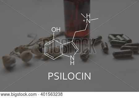 Psilocin Formula. Legalization Medical Psychedelic. Medical Psilocybin And Psilocin On The Health Of