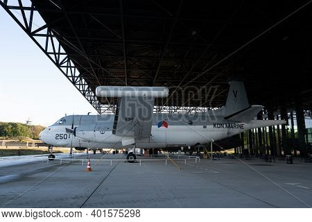 Soesterberg, Netherlands - November 10, 2020: Breguet Br.1150 Atlantic On Display At Military Museum