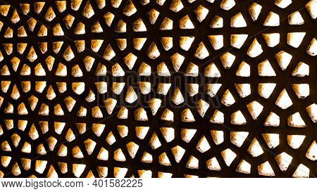 Light Coming Through The Stone Lattice Window