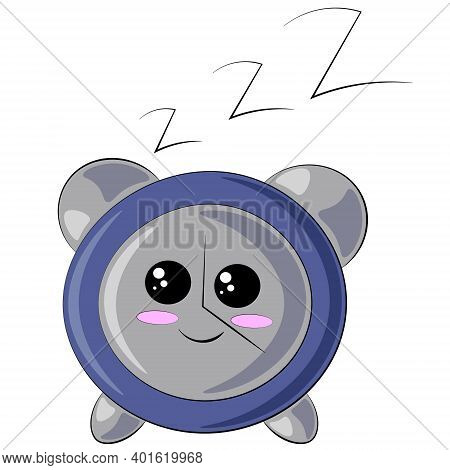 Cute Cartoon Happy Little Alarm In Color