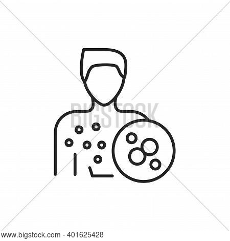 Lichen Planus Disease Line Color Icon. Sign For Web Page, Mobile App