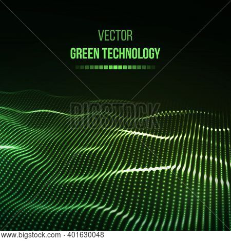 Green Technology Background. Green Energy Vector Illustration Eps10. Team Communication Concept Gree