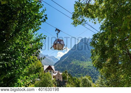 Small Medieval Village Venosc In French Alps In Summer, Ecrins Mountain Range, Isere, France