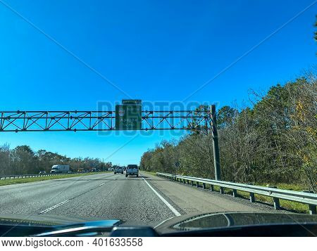 Highway Signs On Interstate 4 Leading To Highway 429 Towards Apopka In Florida.