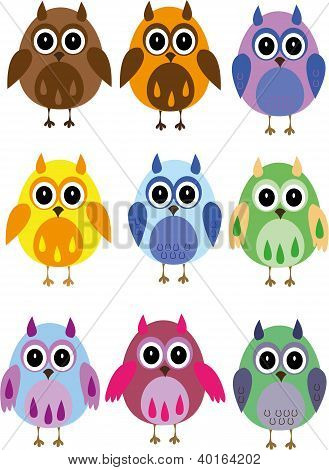 Couleur de dessin de l'enfant - Owl.eps