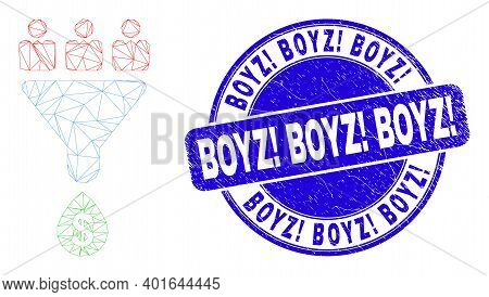 Web Mesh Customers Sales Funnel Pictogram And Boyz Exclamation Boyz Exclamation Boyz Exclamation Sea