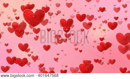 Heart And Love Background , Flying Hearts Concept, Sign And Symbol Of Love , Show Your Love For Vale