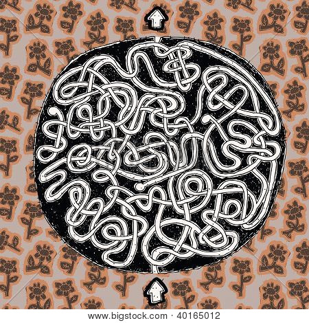 円形の迷路ゲーム