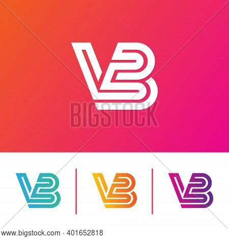 Modern And Unique Vb Letter Logo Icon Vector Template Elements, Corporate, Shape