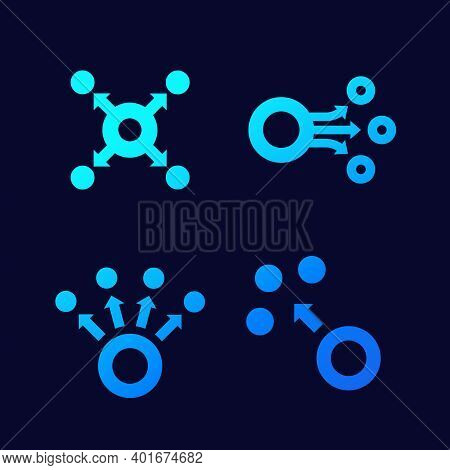 Dispersion Icons For Web, Apps, Vector Set