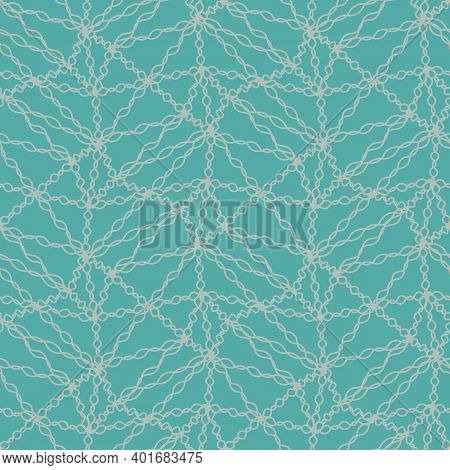 Fishing Net Seamless Vector Pattern. Surface Print Design For Fabrics, Stationery, Scrapbook Paper, 
