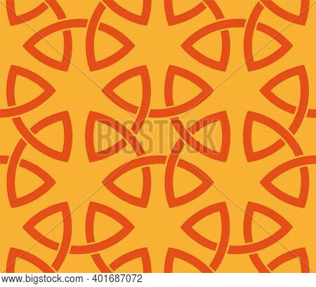 Interlocking Circles Seamless Pattern . Abstract  Textile Print. Vector Illustration.