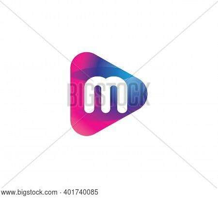 M Play Colorful Logo Design Company Concept