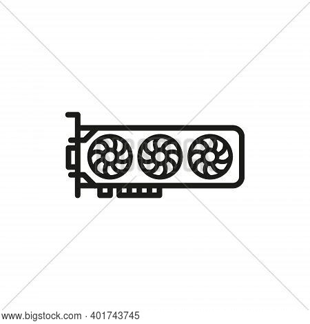 Vga Card Icon Isolated On White Background From Cryptocurrency Collection. Vga Card Icon Trendy And 