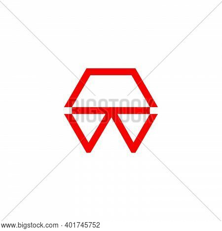 Abstract Letter Nw Geometric Hexagonal Line Design Logo Vector  Simplicity Unique Unusual Concept Br