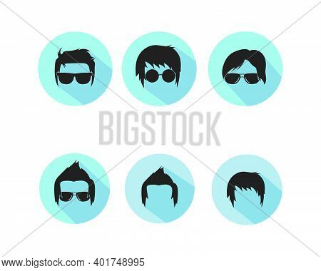 Man Hairstyle Element Icon Vector Illustration