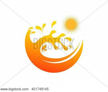 Water Splash Logo Icon Illustration Design
