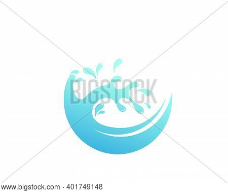 Water Splash Logo Icon Illustration Design