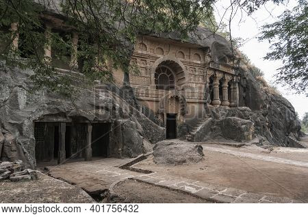 The Nasik Caves Or Pandavleni Caves Known As The Pandu Caves, Also Known As The Buddhist Trirashmi C