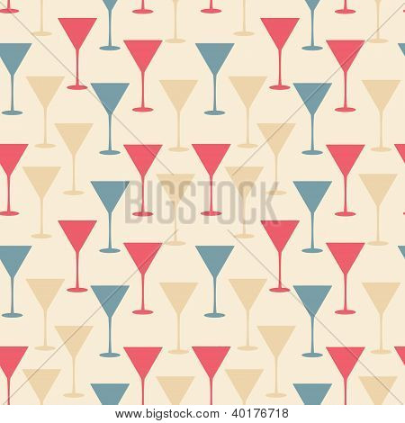 Martini Glas seamless Pattern-Vektor-illustration