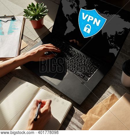 Vpn - Virtual Perivate Network. Internet Conncetion Privacy Concept.