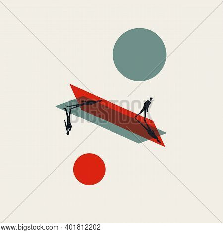 Business Disagreement, Different Opinion Vector Concept. Symbol Of Negotiation, Communication.