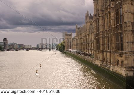 London Fime Thames And English Parliament London Fime Thames And English Parliament